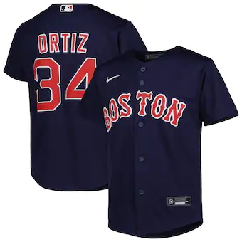 youth david ortiz navy boston red sox 2022 hall of fame rep